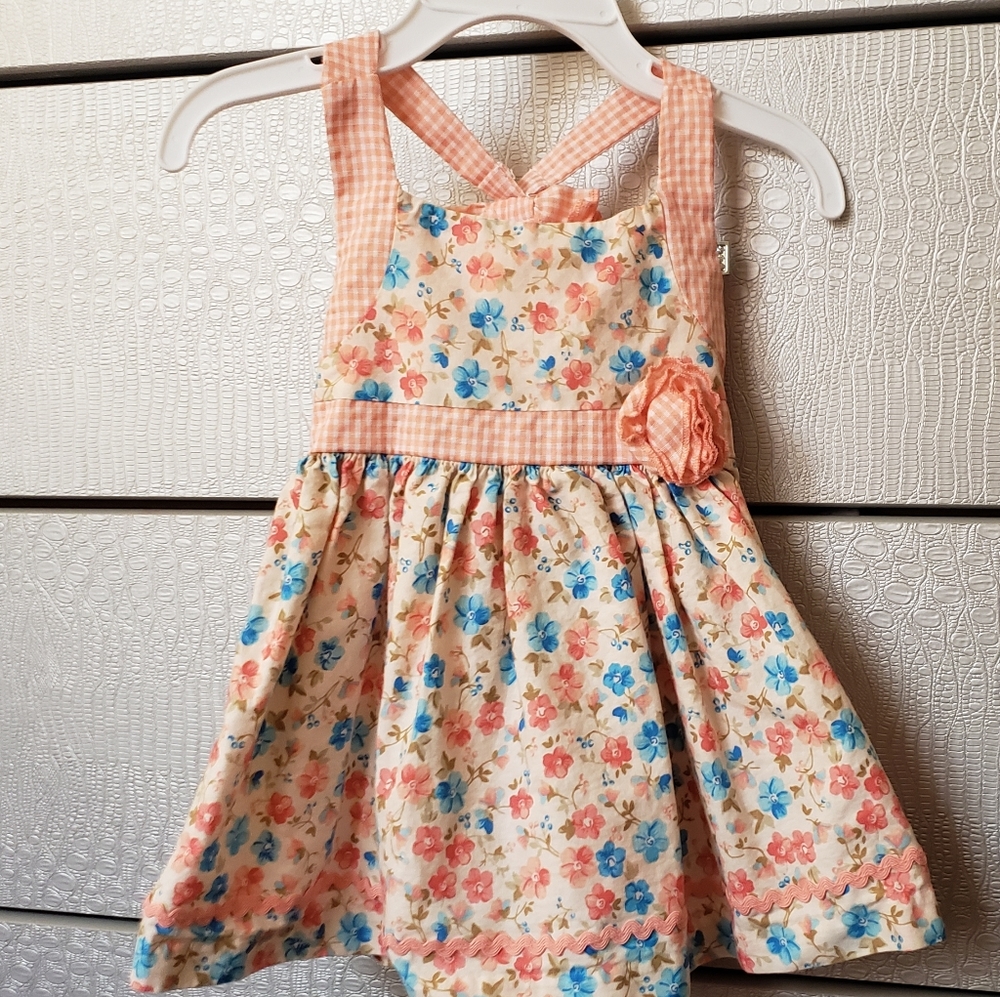 Bonnie Baby Floral Print Flower Dress  size 6-9m